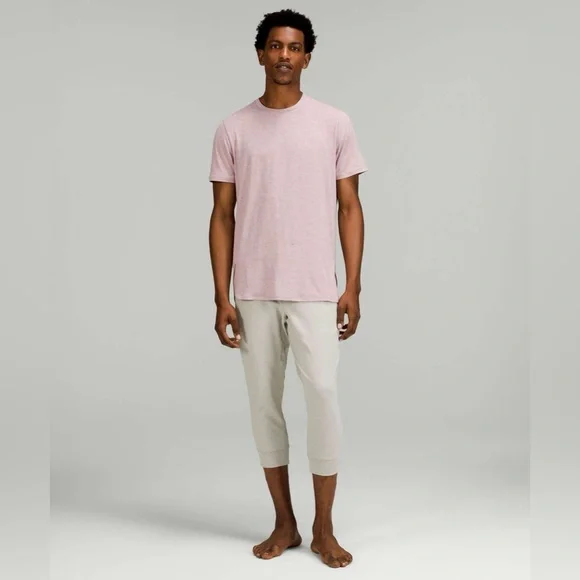 Lululemon Athletica Heather Dusty Rose Balancer Short Sleeve Shirt size Medium - Picture 2 of 12